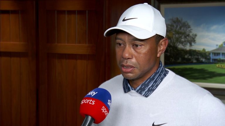 Five-time Masters champion Tiger Woods says conditions during his third round were 