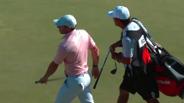Rory McIlroy cut a wedge in two at the Arnold Palmer Invitational after an extra kick on the 12th at Bay Hill.